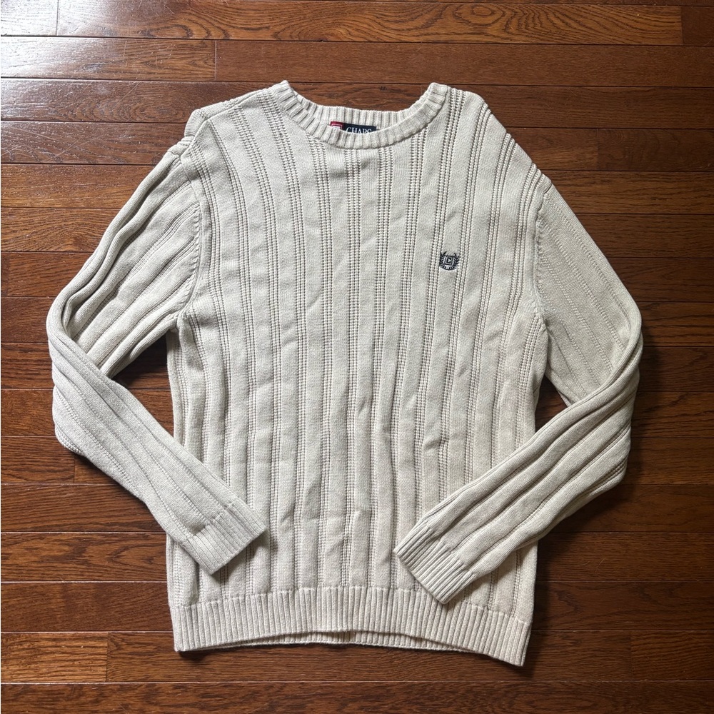 Chaps Cream Cable Knit Sweater